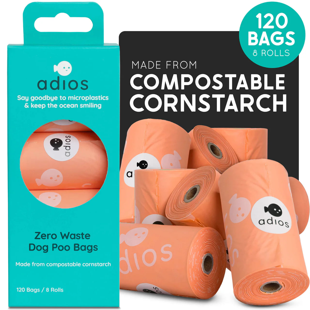 aidos Compostable Dog Poo Bags with Handles
