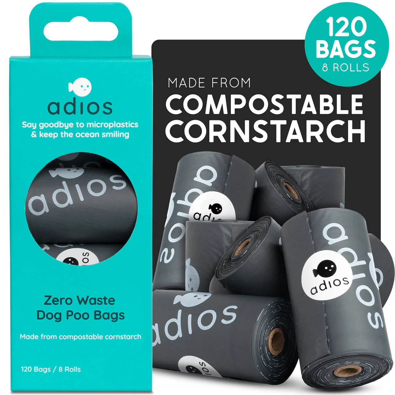 aidos Compostable Dog Poo Bags with Handles